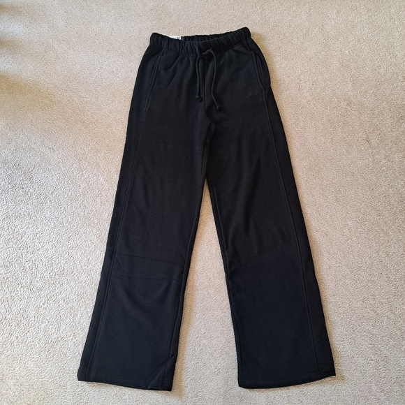 New! Garage Pants Ultra Fleece Essential Straight Leg Jet Black Size XS Bottoms - Picture 1 of 16